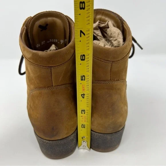 Mephisto Air Jet Tan Light Brown Leather Lace Up Ankle Boots Size 7 - Picture 8 of 12